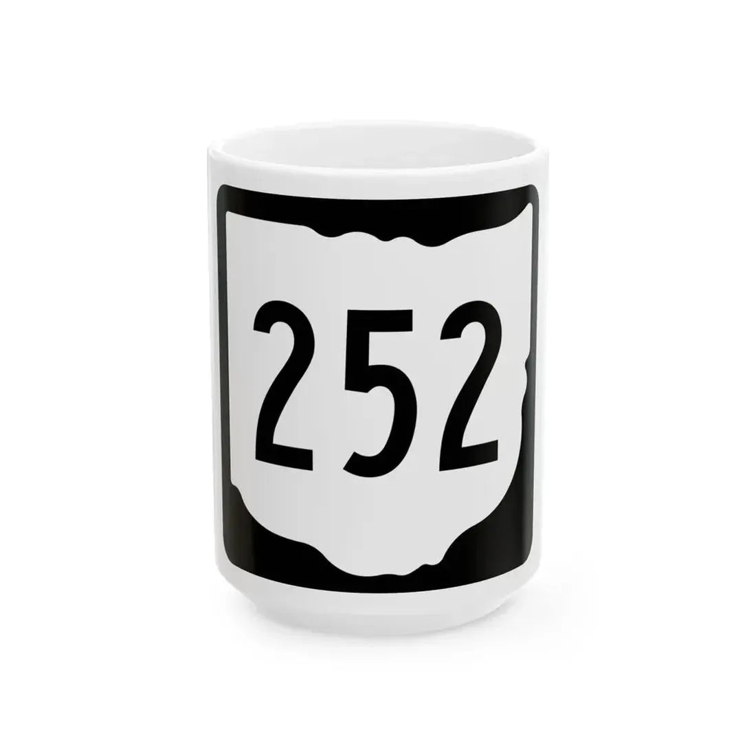 OH-252 1967 (Ohio) (Road Sign) White Coffee Mug 15oz - Go Mug Yourself