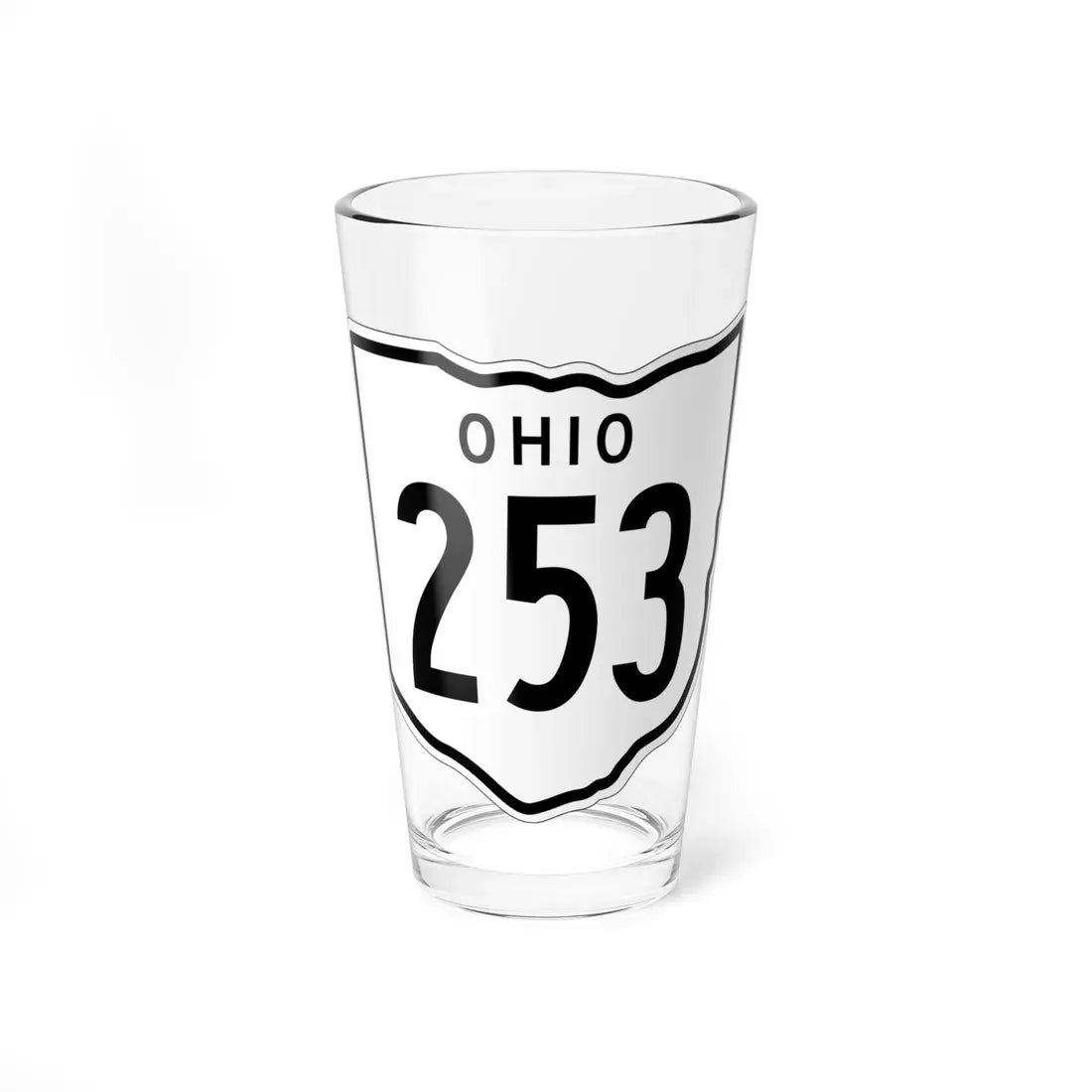 OH-253 1948 (Ohio) (Road Sign) Pint Glass 16oz 16oz - Go Mug Yourself