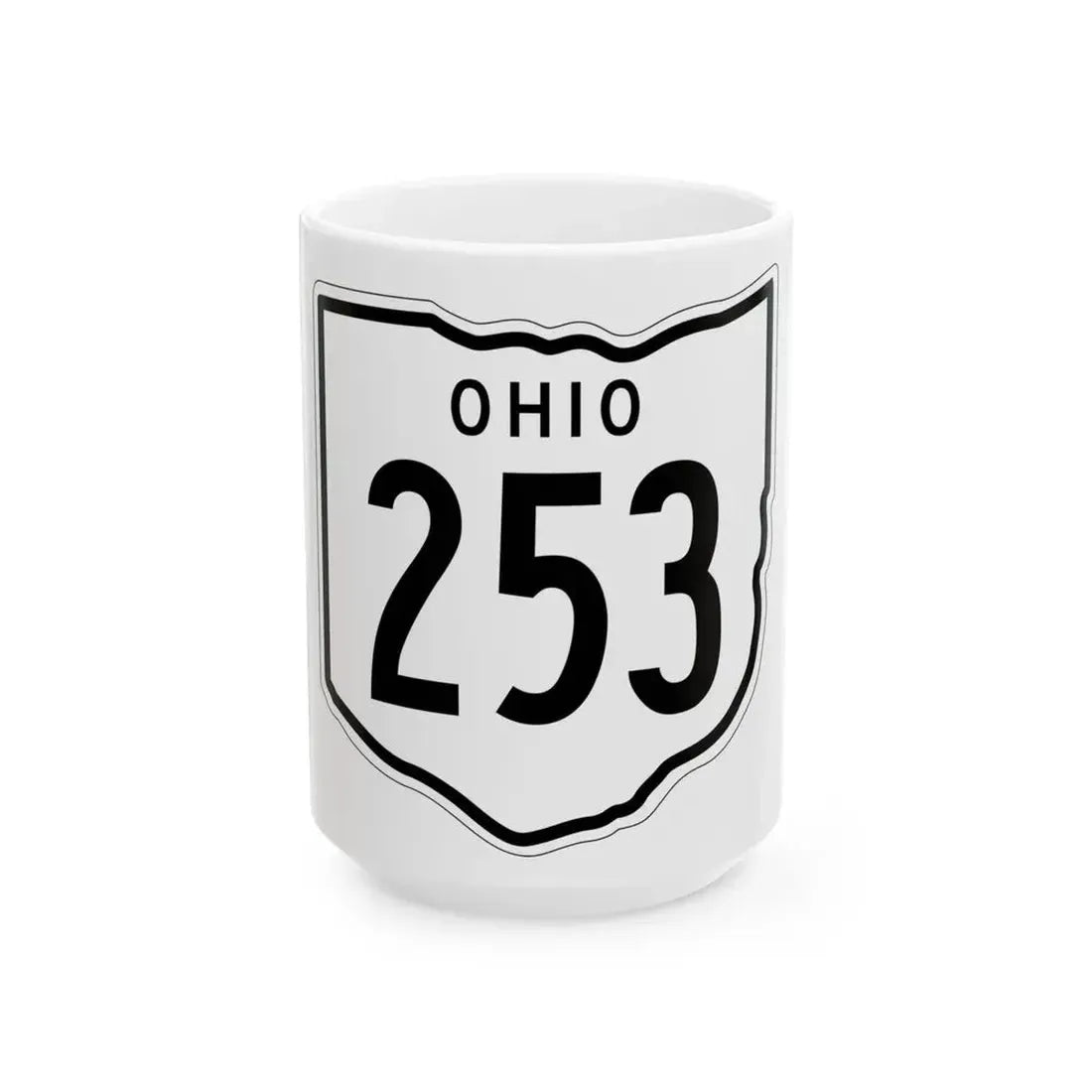 OH-253 1948 (Ohio) (Road Sign) White Coffee Mug 15oz - Go Mug Yourself