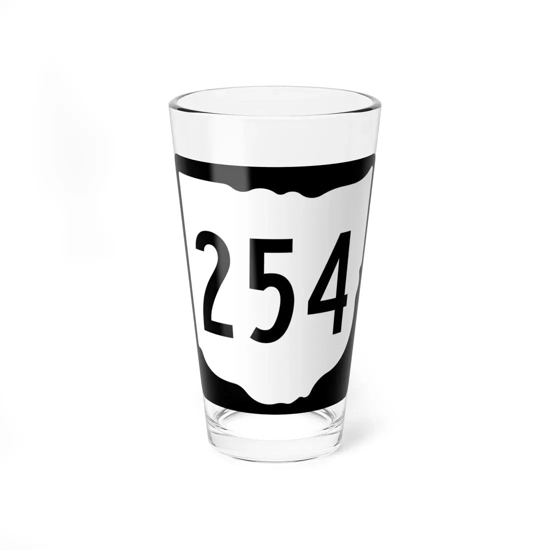 OH-254 1967 (Ohio) (Road Sign) Pint Glass 16oz 16oz - Go Mug Yourself
