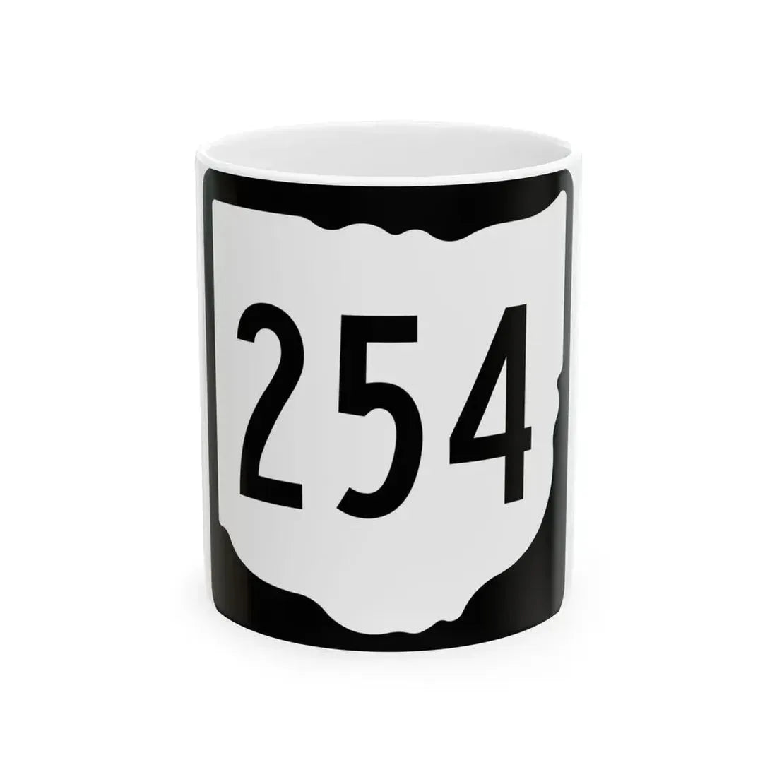 OH-254 1967 (Ohio) (Road Sign) White Coffee Mug 11oz - Go Mug Yourself