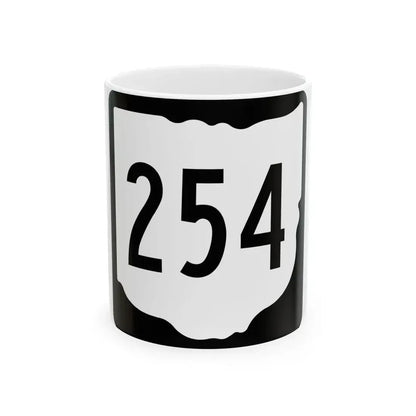 OH-254 1967 (Ohio) (Road Sign) White Coffee Mug 11oz - Go Mug Yourself