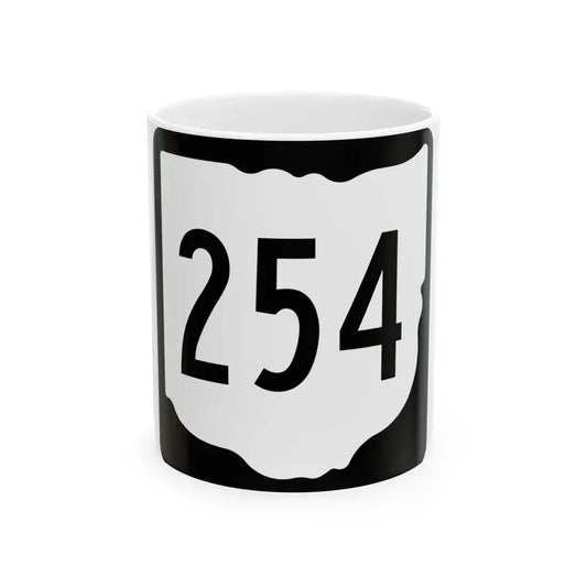 OH-254 1967 (Ohio) (Road Sign) White Coffee Mug 11oz - Go Mug Yourself