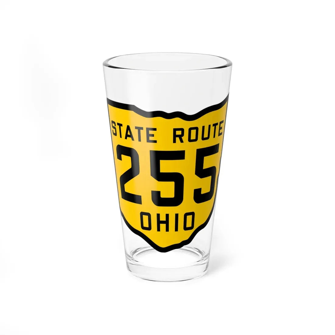 OH-255 1920 (Ohio) (Road Sign) Pint Glass 16oz 16oz - Go Mug Yourself