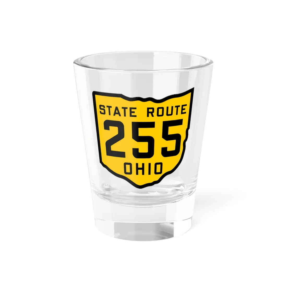 OH-255 1920 (Ohio) (Road Sign) Shot Glass 1.5oz 1.5oz - Go Mug Yourself