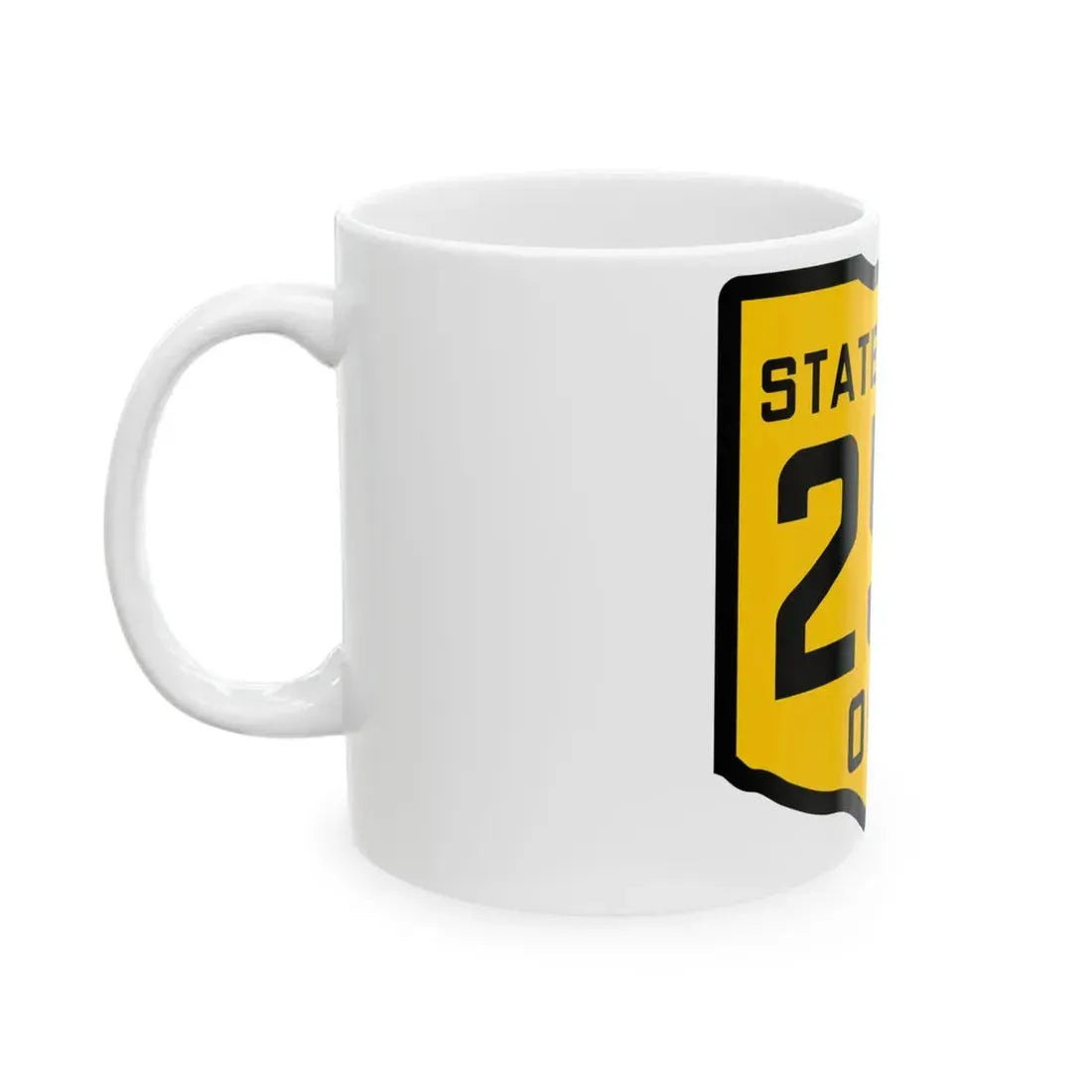 OH-255 1920 (Ohio) (Road Sign) White Coffee Mug - Go Mug Yourself