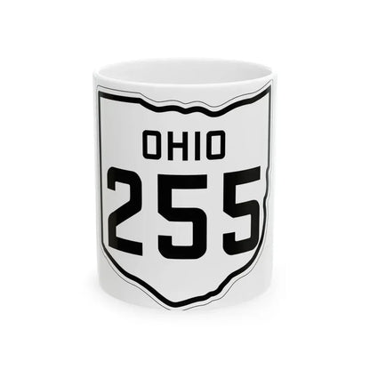 OH-255 1927 (Ohio) (Road Sign) White Coffee Mug 11oz - Go Mug Yourself