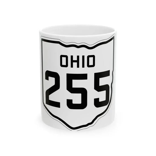 OH-255 1927 (Ohio) (Road Sign) White Coffee Mug 11oz - Go Mug Yourself