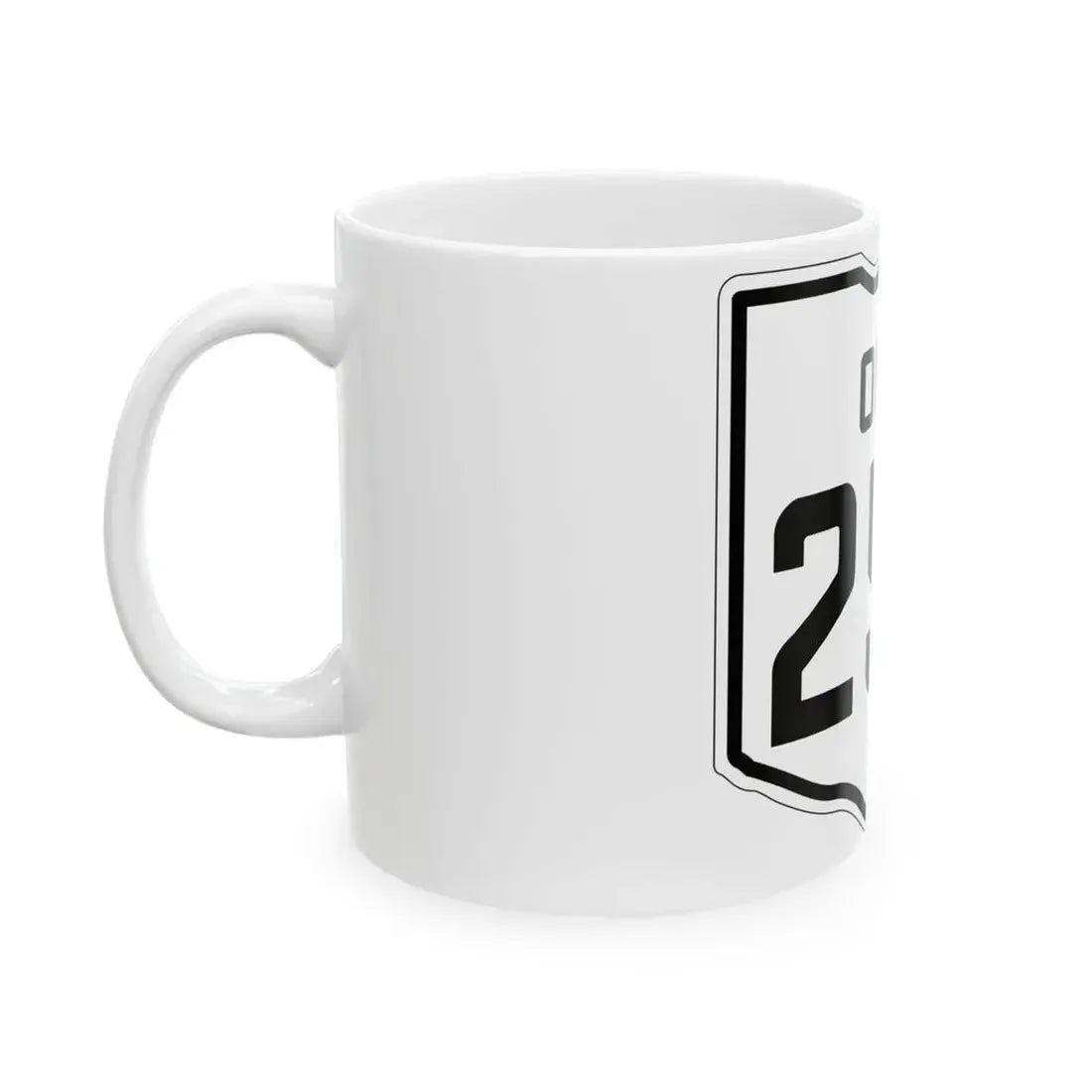 OH-255 1927 (Ohio) (Road Sign) White Coffee Mug - Go Mug Yourself