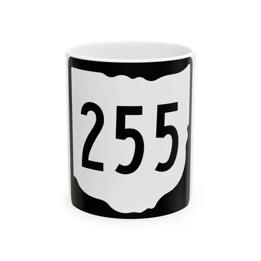 OH-255 1967 (Ohio) (Road Sign) White Coffee Mug 11oz - Go Mug Yourself