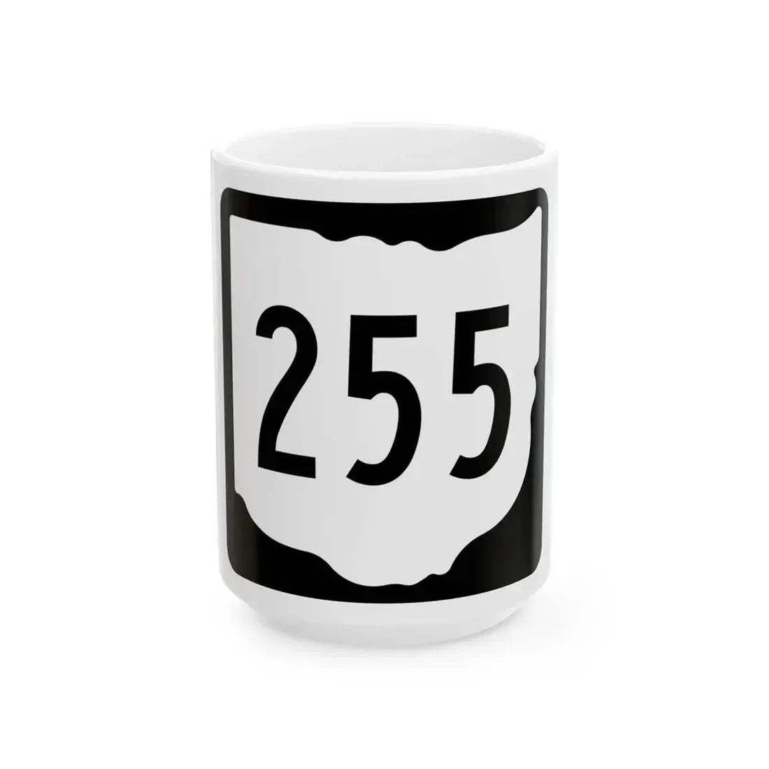 OH-255 1967 (Ohio) (Road Sign) White Coffee Mug 15oz - Go Mug Yourself