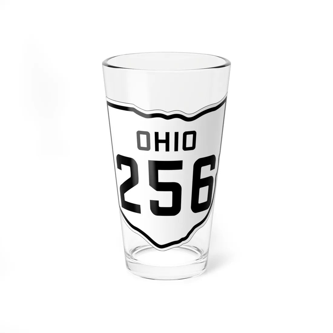 OH-256 1927 (Ohio) (Road Sign) Pint Glss 16oz 16oz - Go Mug Yourself
