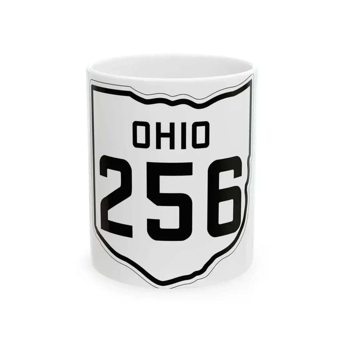 OH-256 1927 (Ohio) (Road Sign) White Coffee Mug 11oz - Go Mug Yourself