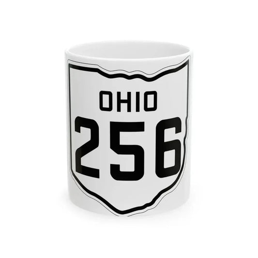 OH-256 1927 (Ohio) (Road Sign) White Coffee Mug 11oz - Go Mug Yourself