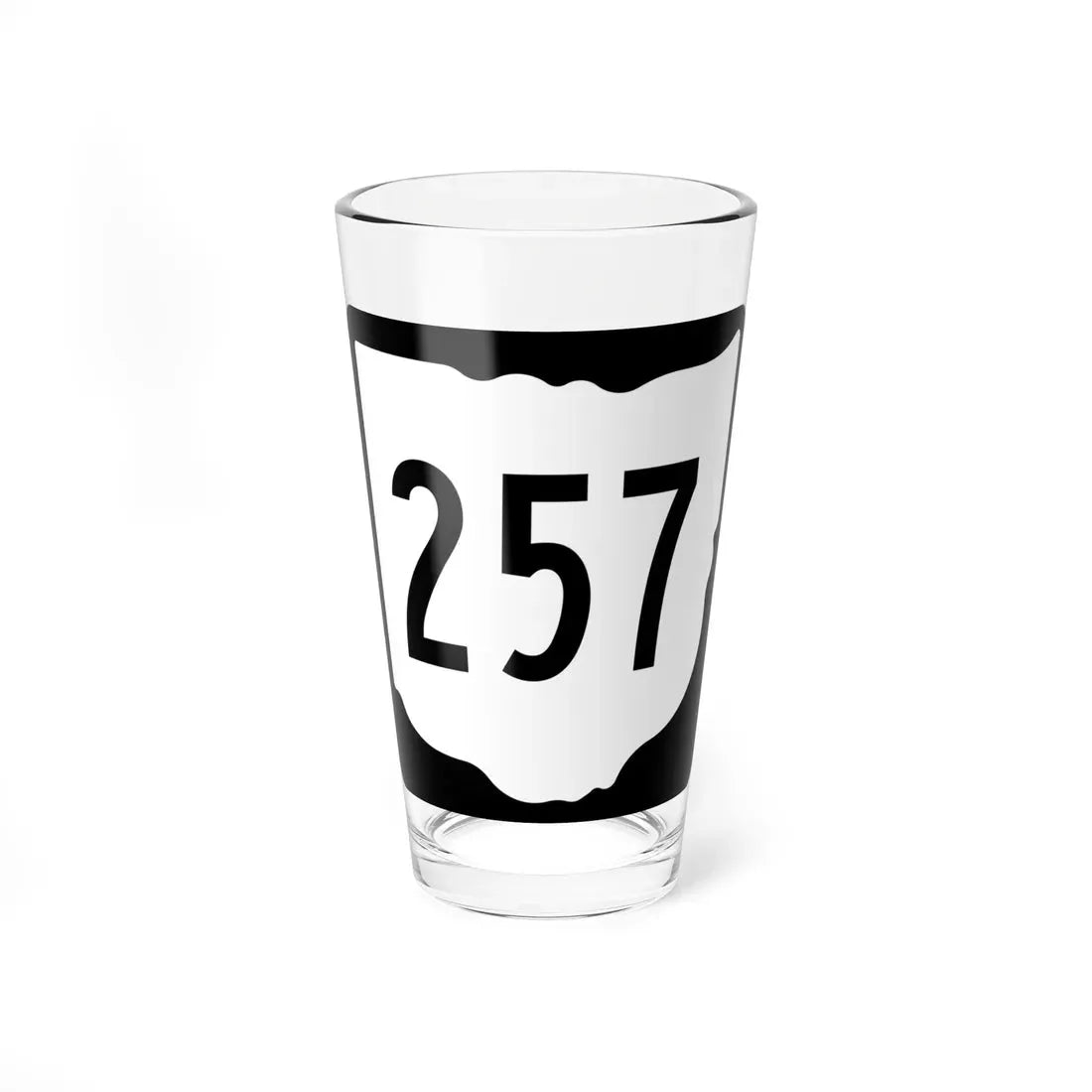 OH-257 1967 (Ohio) (Road Sign) Pint Glass 16oz 16oz - Go Mug Yourself