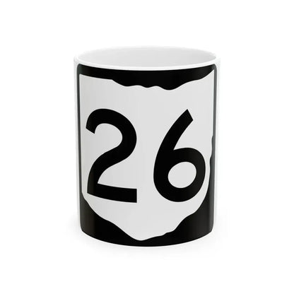 OH-26 (Ohio) (Road Sign) White Coffee Mug 11oz - Go Mug Yourself