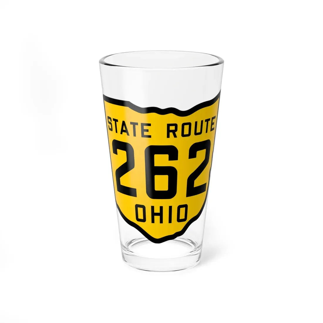 OH-262 1920 (Ohio) (Road Sign) Pint Glass 16oz 16oz - Go Mug Yourself