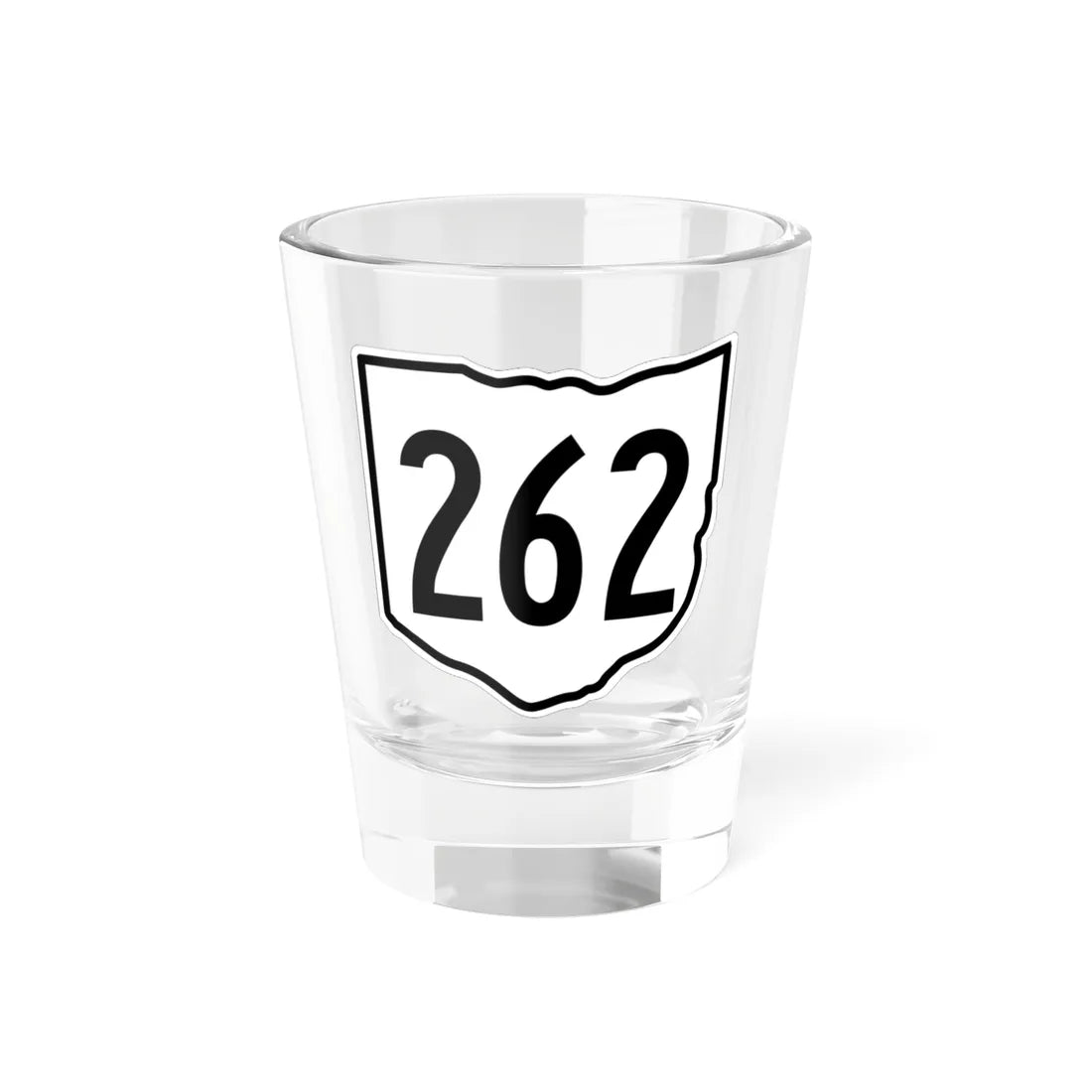 OH-262 1960 (Ohio) (Road Sign) Shot Glass 1.5oz 1.5oz - Go Mug Yourself