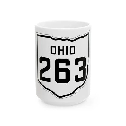 OH-263 1927 (Ohio) (Road Sign) White Coffee Mug 15oz - Go Mug Yourself