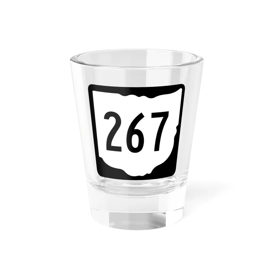 OH-267 1967 (Ohio) (Road Sign) Shot Glass 1.5oz 1.5oz - Go Mug Yourself