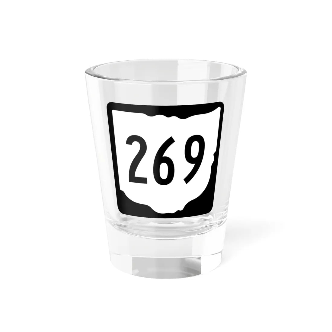 OH-269 1967 (Ohio) (Road Sign) Shot Glass 1.5oz 1.5oz - Go Mug Yourself