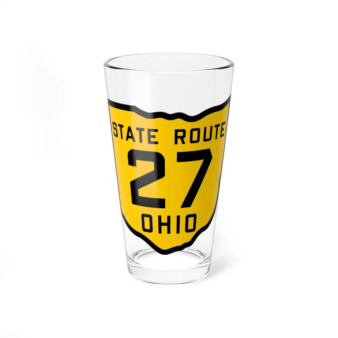 OH-27 1920 (Ohio) (Road Sign) Pint Glass 16oz 16oz - Go Mug Yourself
