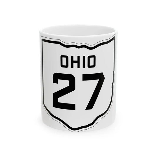 OH-27 1927 (Ohio) (Road Sign) White Coffee Mug 11oz - Go Mug Yourself
