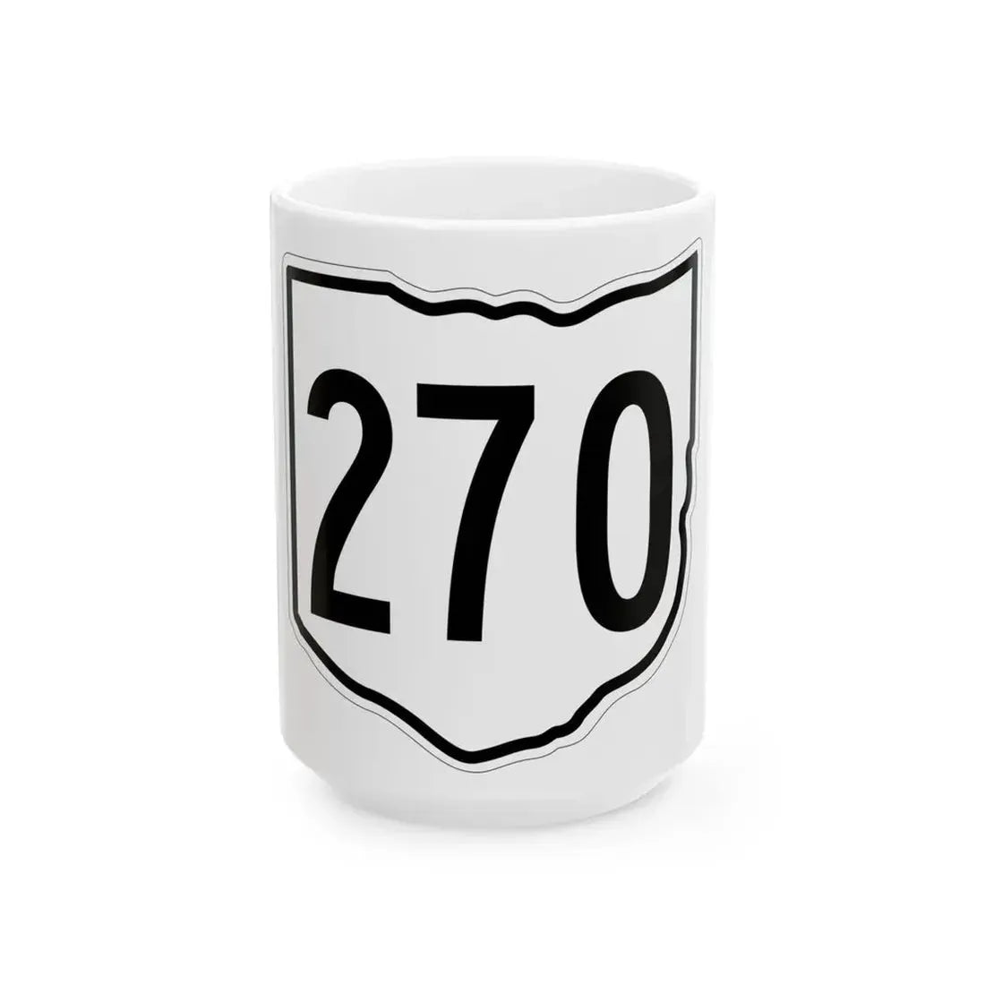 OH-270 1960 (Ohio) (Road Sign) White Coffee Mug 15oz - Go Mug Yourself