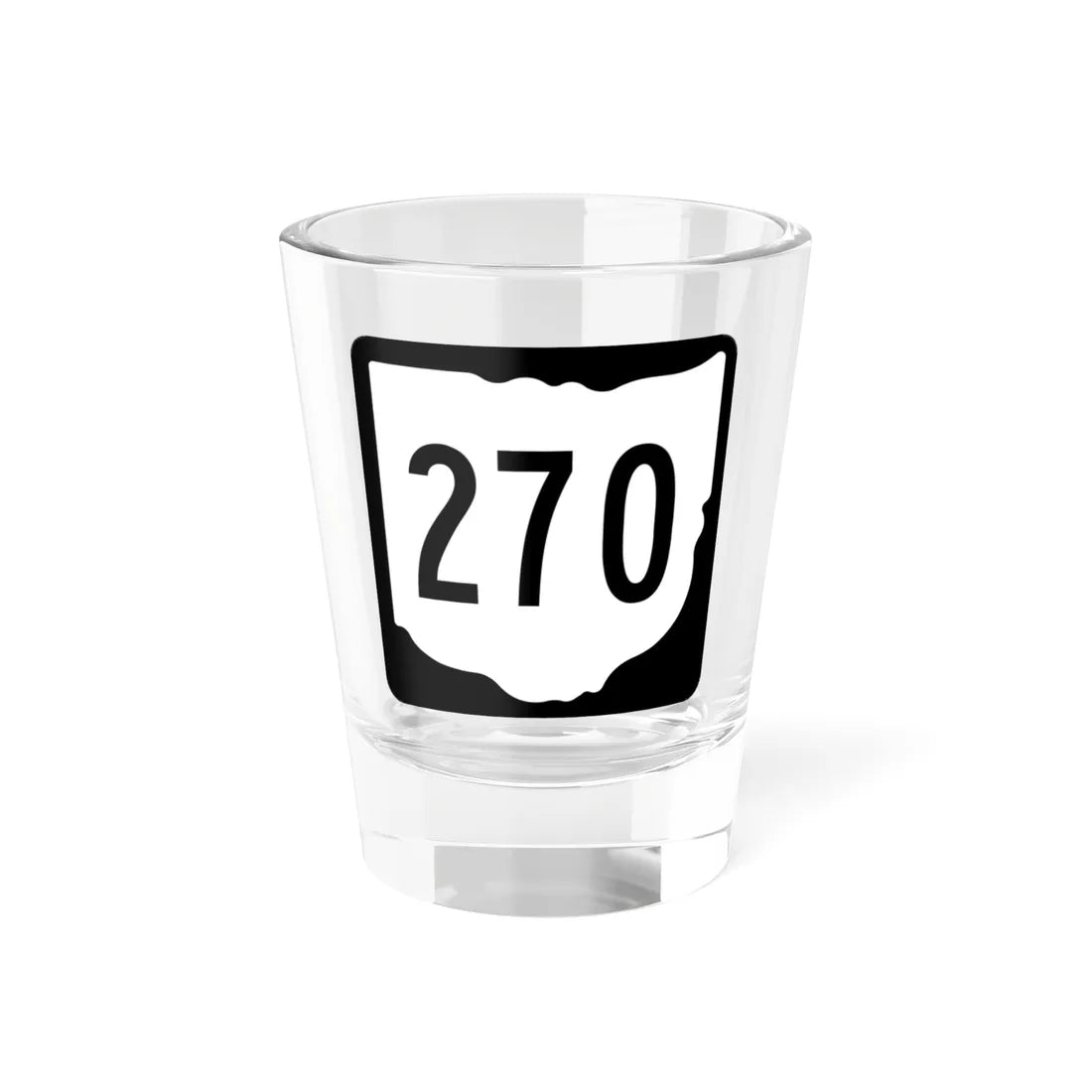 OH-270 1967 (Ohio) (Road Sign) Shot Glass 1.5oz 1.5oz - Go Mug Yourself