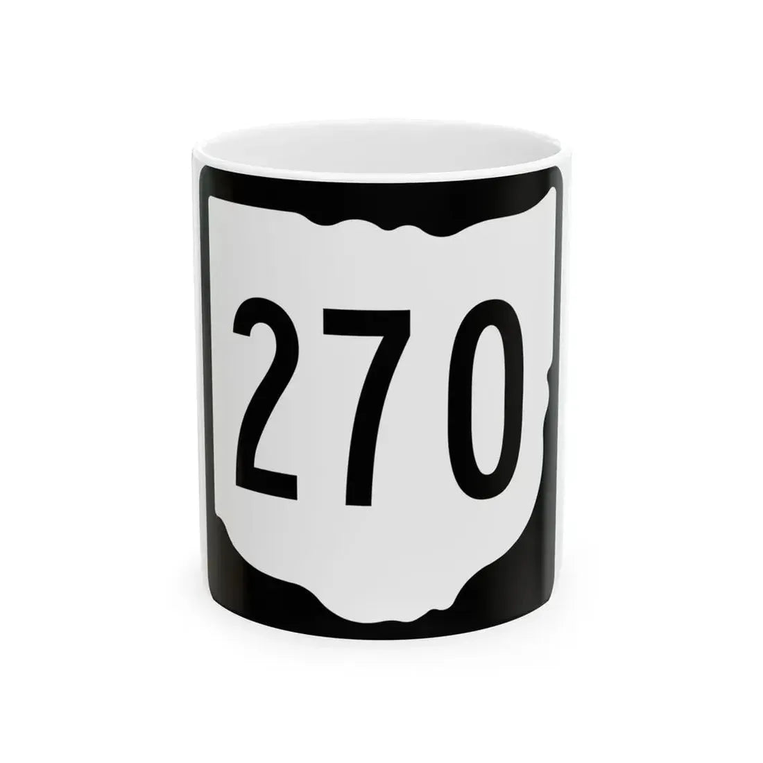 OH-270 1967 (Ohio) (Road Sign) White Coffee Mug 11oz - Go Mug Yourself