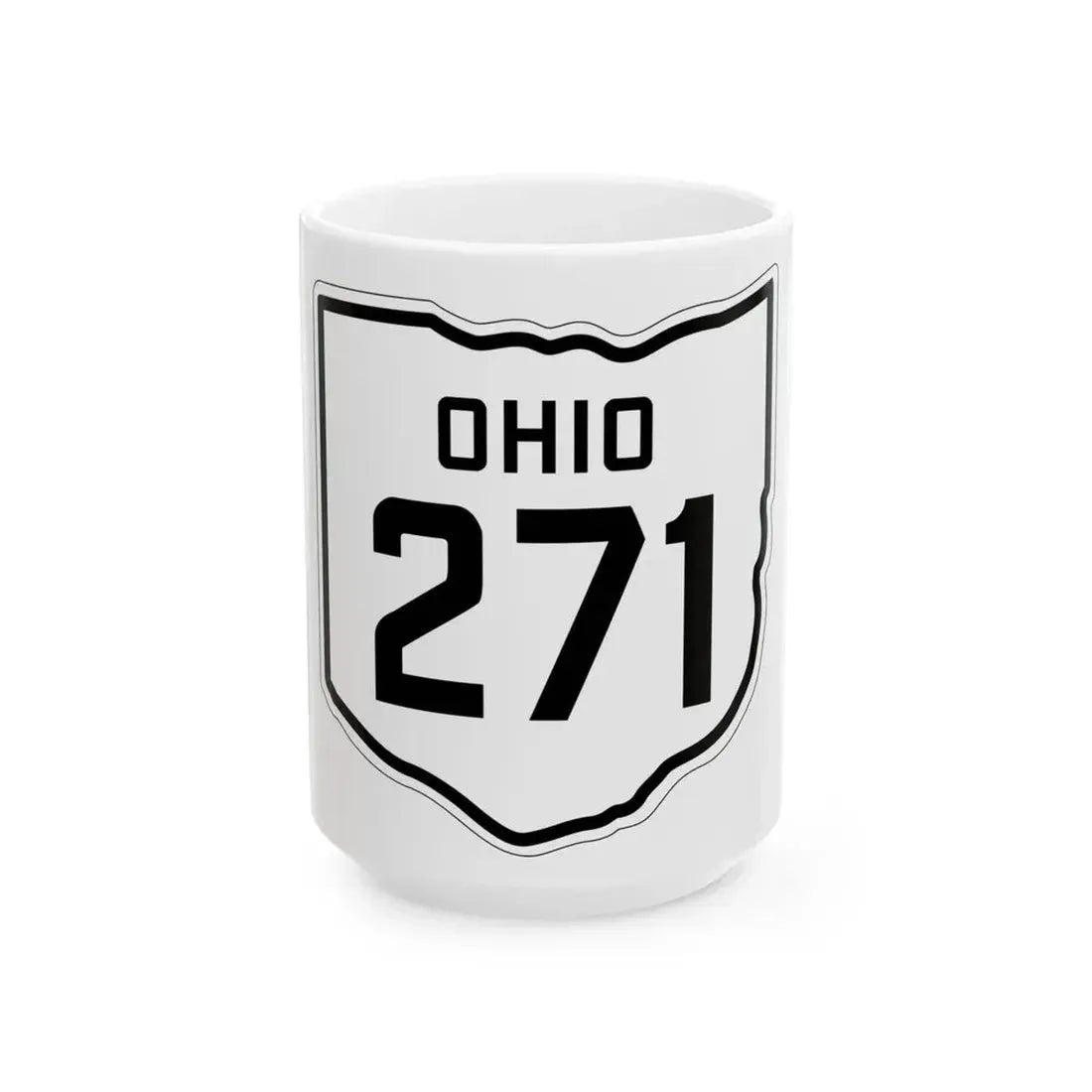 OH-271 1927 (Ohio) (Road Sign) White Coffee Mug 15oz - Go Mug Yourself