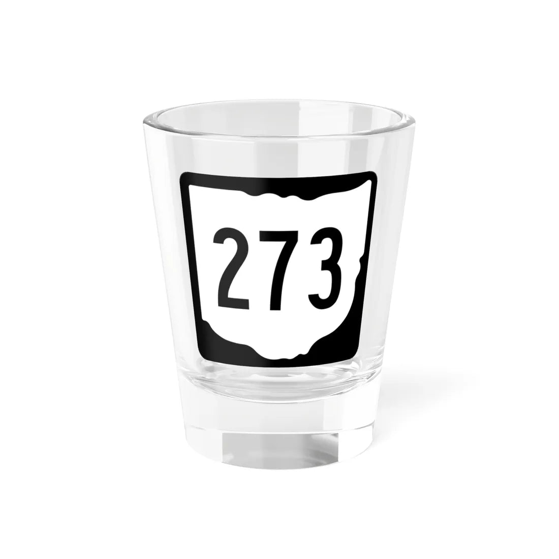 OH-273 1967 (Ohio) (Road Sign) Shot Glass 1.5oz 1.5oz - Go Mug Yourself
