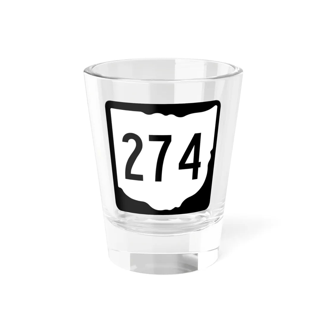 OH-274 1967 (Ohio) (Road Sign) Shot Glass 1.5oz 1.5oz - Go Mug Yourself