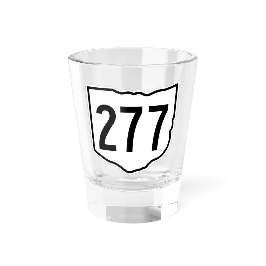 OH-277 1960 (Ohio) (Road Sign) Shot Glass 1.5oz 1.5oz - Go Mug Yourself