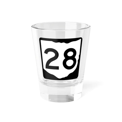 OH-28 (Ohio) (Road Sign) Shot Glass 1.5oz 1.5oz - Go Mug Yourself