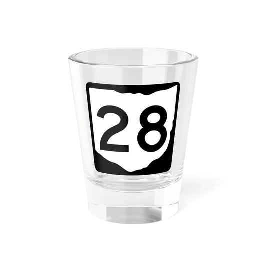 OH-28 (Ohio) (Road Sign) Shot Glass 1.5oz 1.5oz - Go Mug Yourself