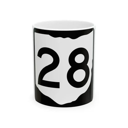 OH-28 (Ohio) (Road Sign) White Coffee Mug 11oz - Go Mug Yourself