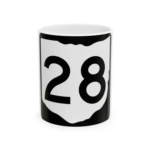 OH-28 (Ohio) (Road Sign) White Coffee Mug 11oz - Go Mug Yourself