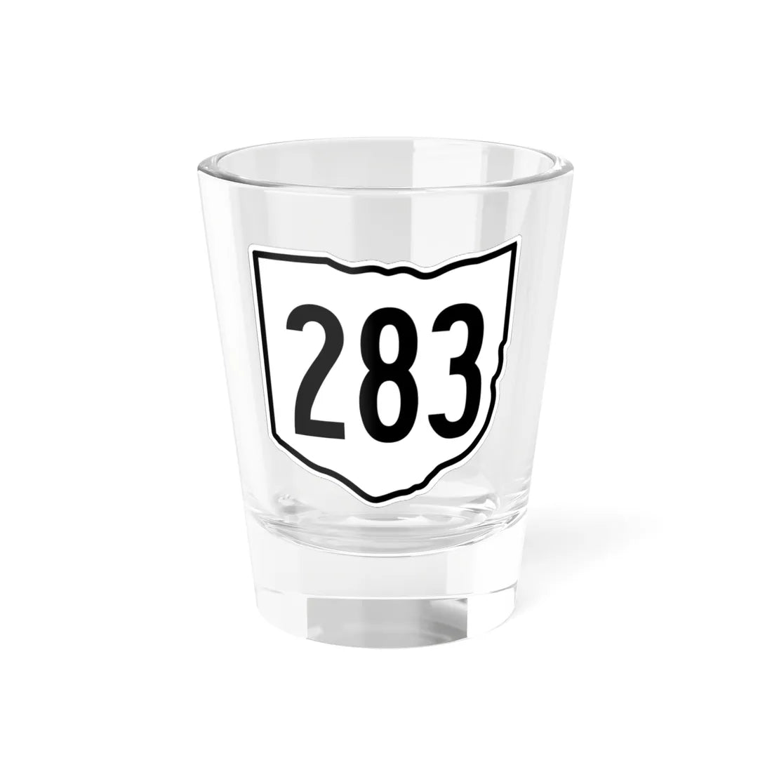 OH-283 1960 (Ohio) (Road Sign) Shot Glass 1.5oz 1.5oz - Go Mug Yourself