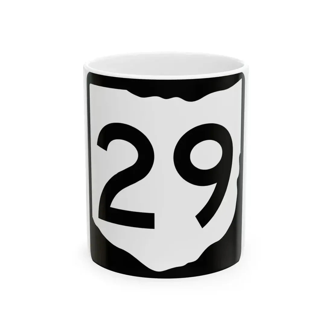 OH-29 (Ohio) (Road Sign) White Coffee Mug 11oz - Go Mug Yourself
