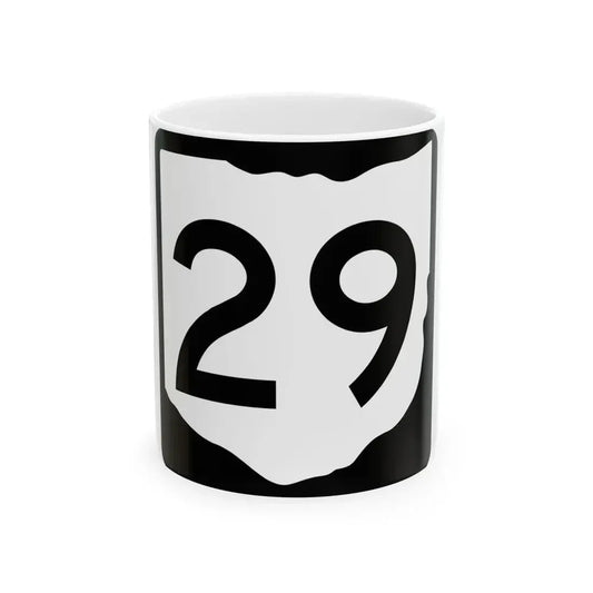 OH-29 (Ohio) (Road Sign) White Coffee Mug 11oz - Go Mug Yourself