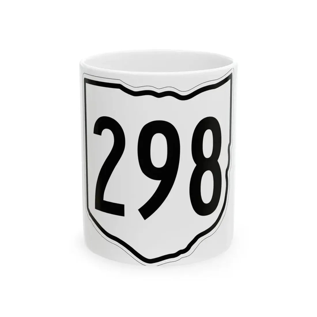 OH-298 1960 (Ohio) (Road Sign) White Coffee Mug 11oz - Go Mug Yourself