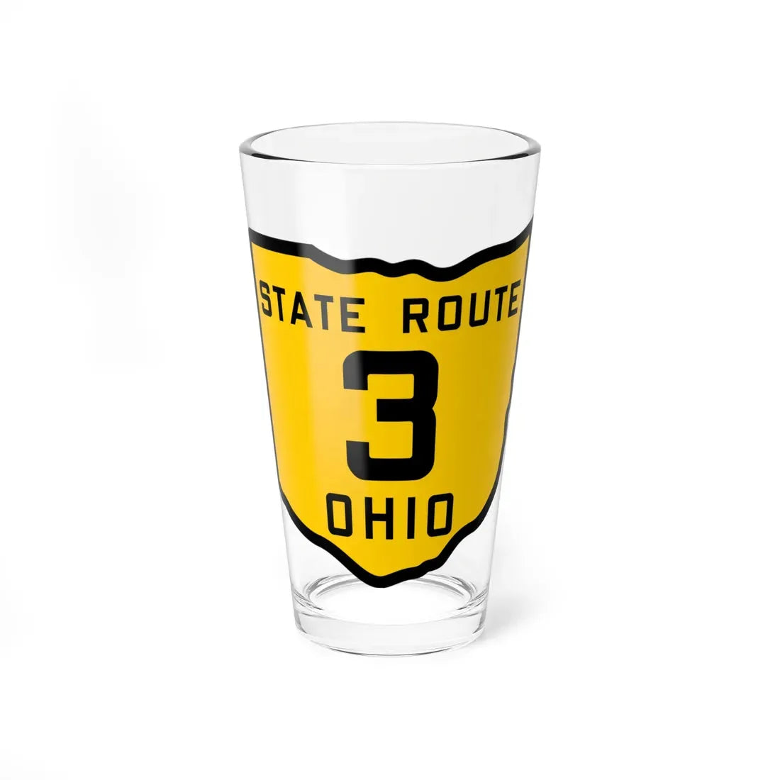 OH-3 1920 (Ohio) (Road Sign) Pint Glass 16oz 16oz - Go Mug Yourself