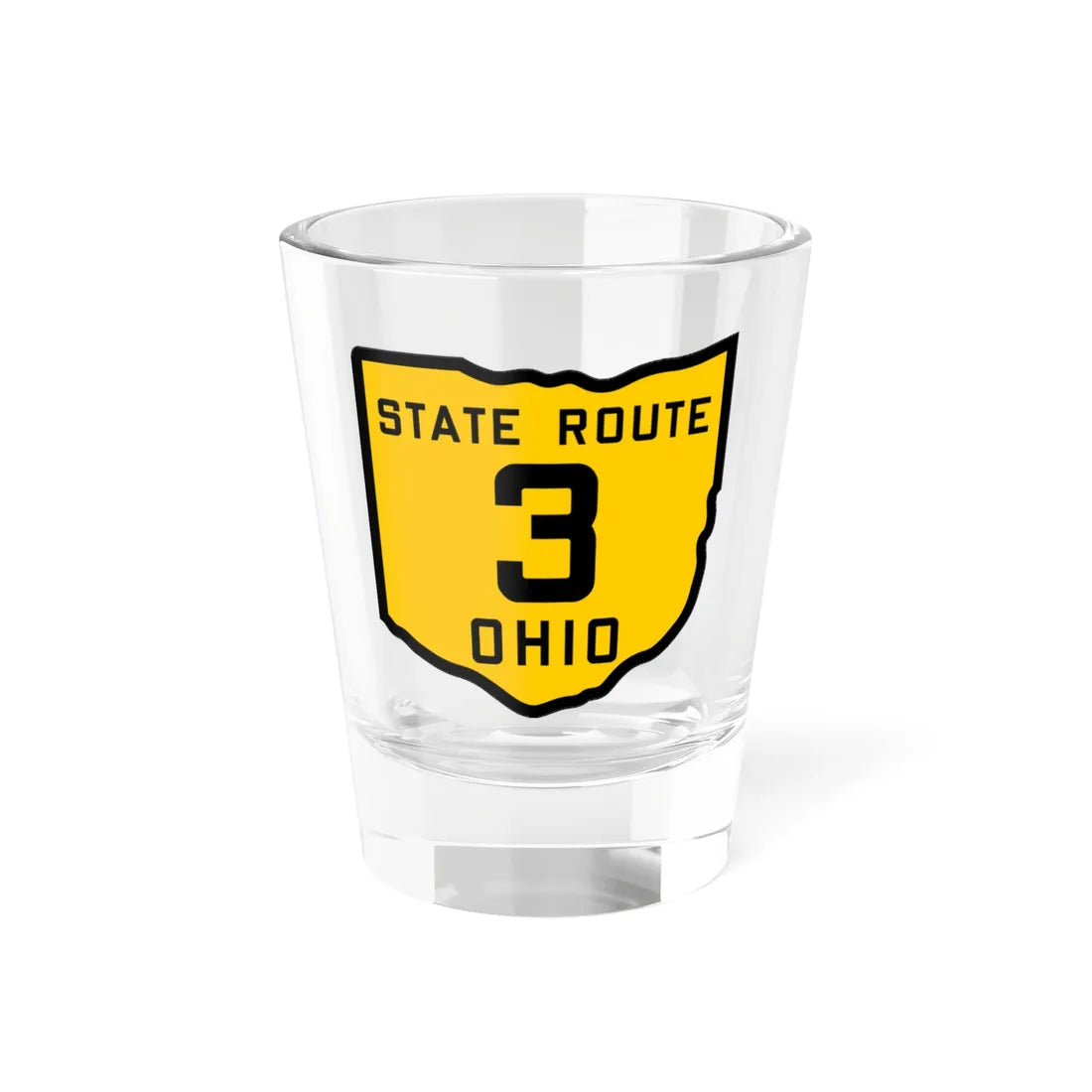 OH-3 1920 (Ohio) (Road Sign) Shot Glass 1.5oz 1.5oz - Go Mug Yourself