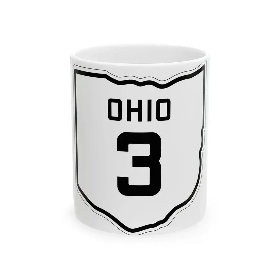 OH-3 1927 (Ohio) (Road Sign) White Coffee Mug 11oz - Go Mug Yourself