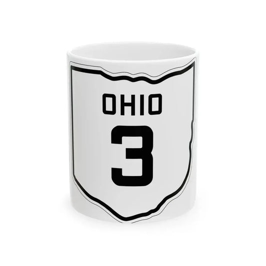 OH-3 1927 (Ohio) (Road Sign) White Coffee Mug 11oz - Go Mug Yourself