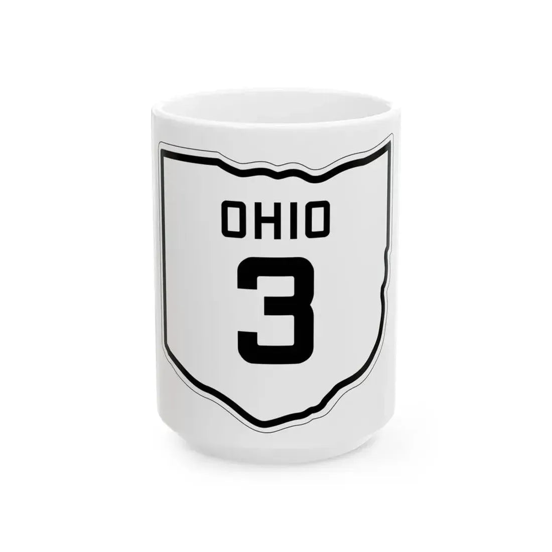 OH-3 1927 (Ohio) (Road Sign) White Coffee Mug 15oz - Go Mug Yourself
