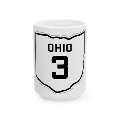 OH-3 1927 (Ohio) (Road Sign) White Coffee Mug 15oz - Go Mug Yourself