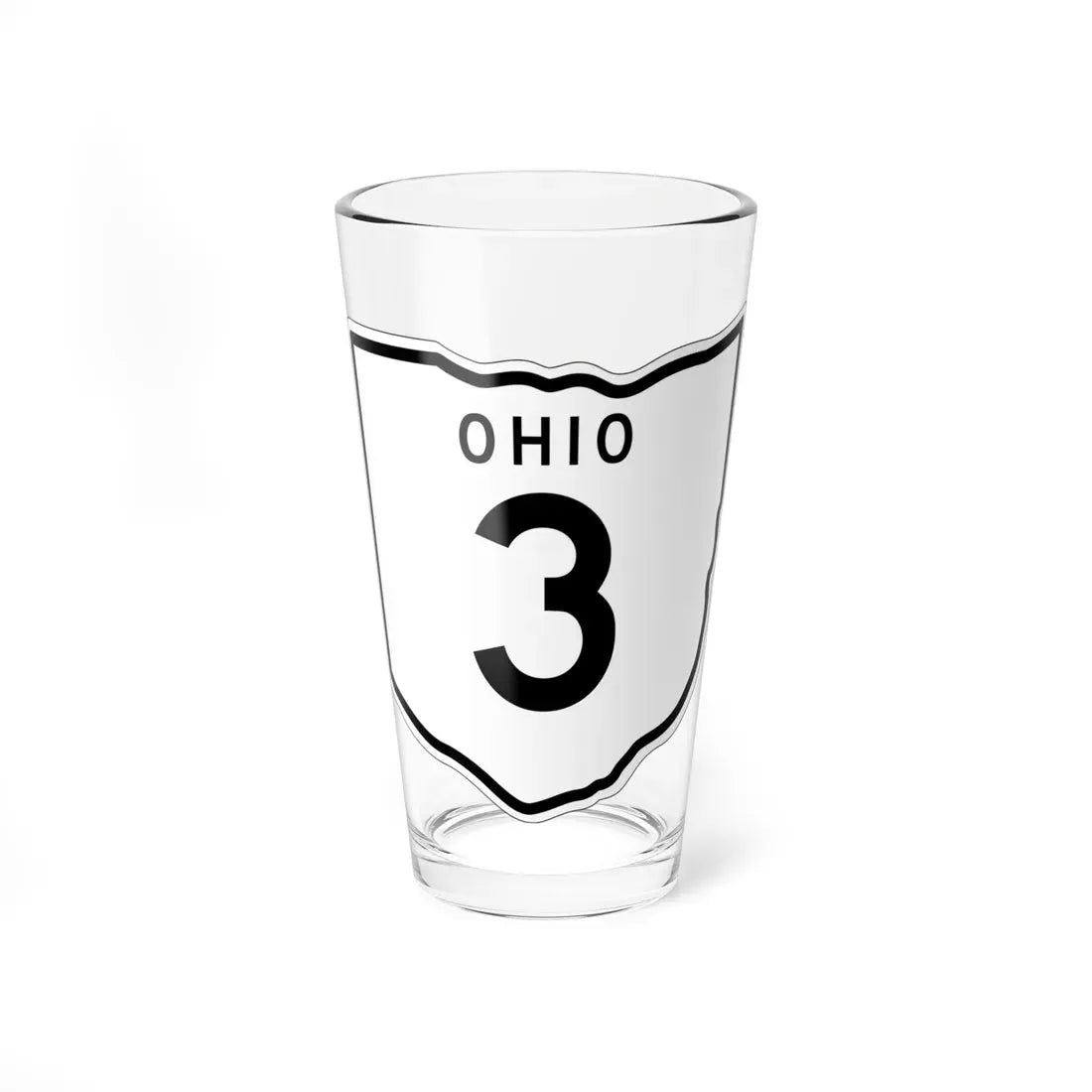 OH-3 1948 (Ohio) (Road Sign) Pint Glass 16oz 16oz - Go Mug Yourself