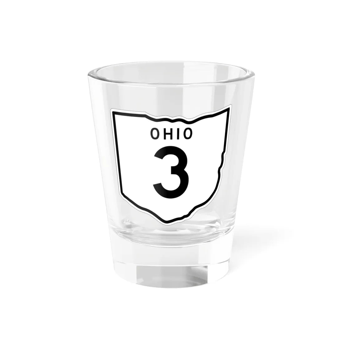OH-3 1948 (Ohio) (Road Sign) Shot Glass 1.5oz 1.5oz - Go Mug Yourself